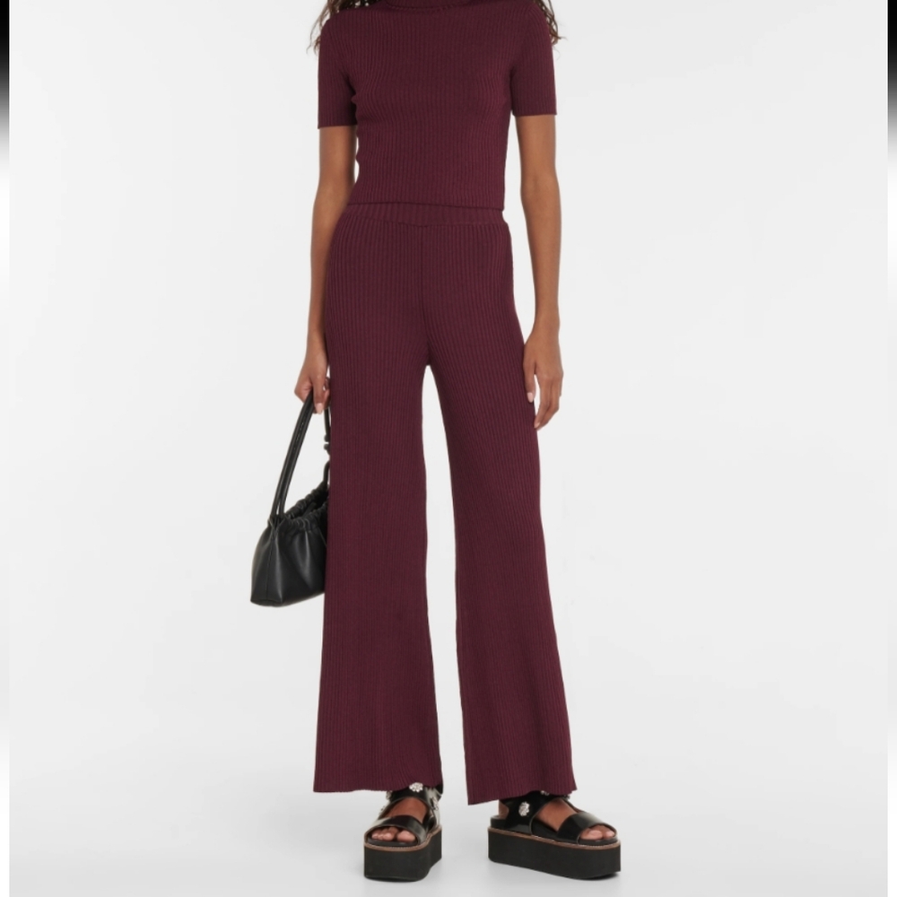 STAUD nash lounge pant - maroon - sz L
